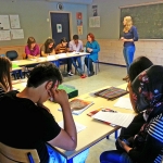 In the classroom with some of the English Summer Course students
