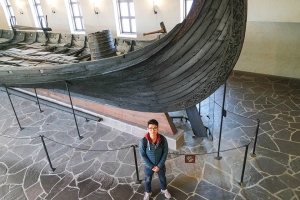 Sonam in the Viking Museum in Oslo