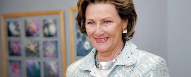 Queen Sonja - on the occasion of her last visit to the College (Photo by Arne Stubhaug)