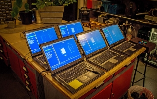 Set up in his parents' garage - computers getting a makeover