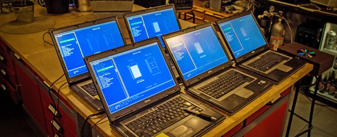 Set up in his parents' garage - computers getting a makeover