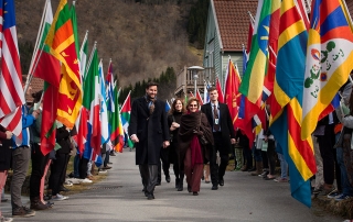 Her Majesty Queen Sonja during her last visit to the College in 2014