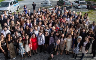 The Graduating class before the Friday night dinner