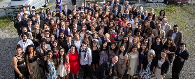 The Graduating class before the Friday night dinner