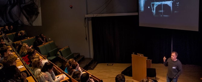 Dr. Pål Brekke in the auditorium