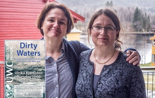 Staff member Judit Dudas (left) with visiting speaker Ulrika Bjørkstén