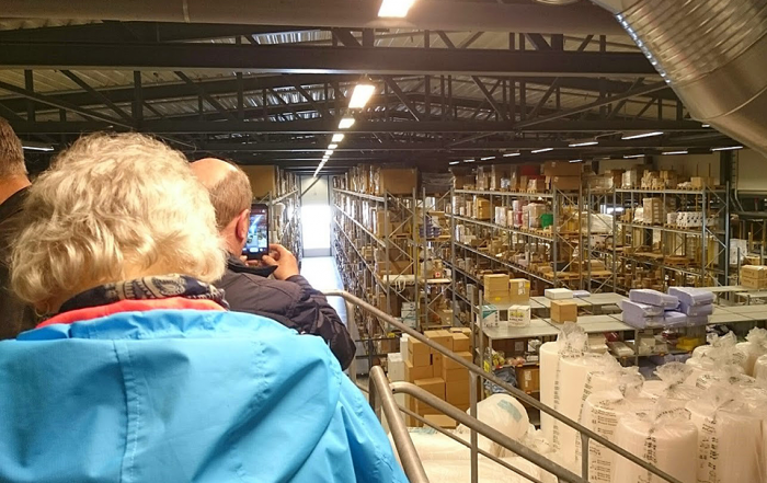 At a supply warehouse