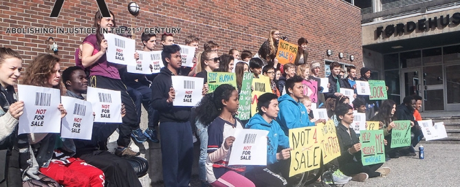 Students in Førde for the campaign