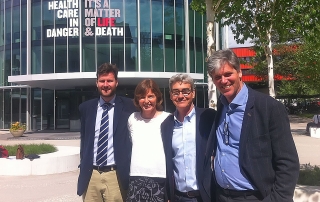 Richard Lamont, Liv Ronglan, Max Deneu (Director of the Special Fund for Disabled) and Arne Osland