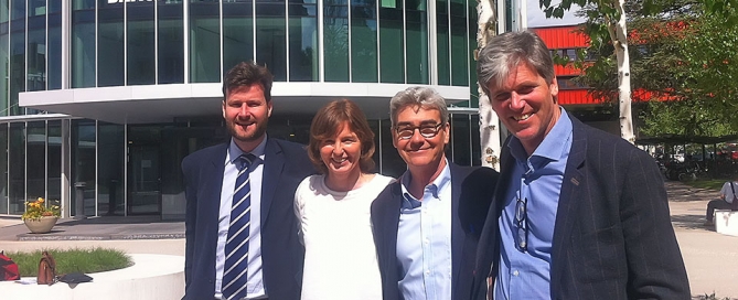 Richard Lamont, Liv Ronglan, Max Deneu (Director of the Special Fund for Disabled) and Arne Osland