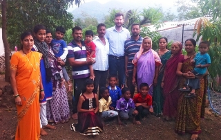 Larry with first year student Saurabh Bharam's family