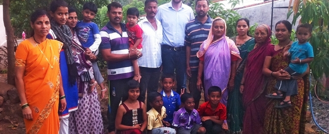 Larry with first year student Saurabh Bharam's family