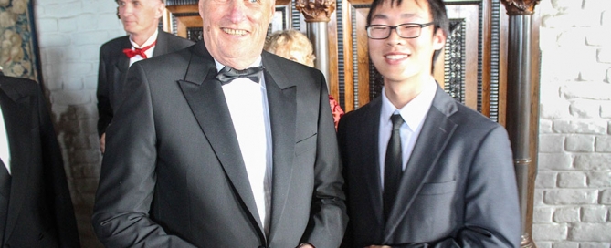 King Harald V with Muxuan Yan