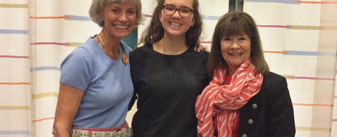 Helen (centre) with Reidun (left) and Ragnhild (right)