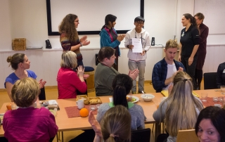 RCN Students receiving the donation