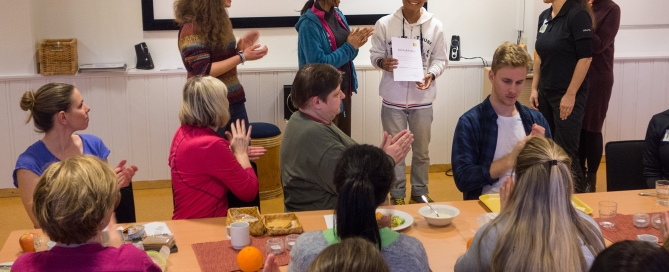 RCN Students receiving the donation